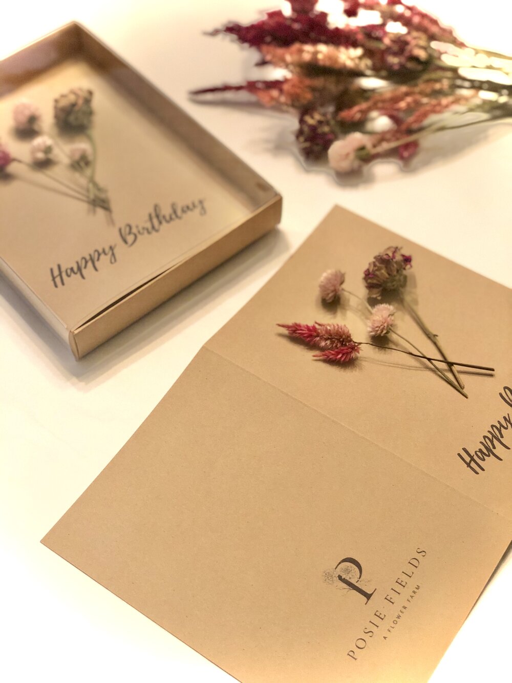 mini dried flower Card